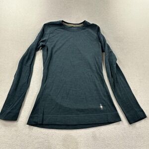 Smartwool Merino Wool Shirt Womens Small Green Long Sleeve Base Layer Top